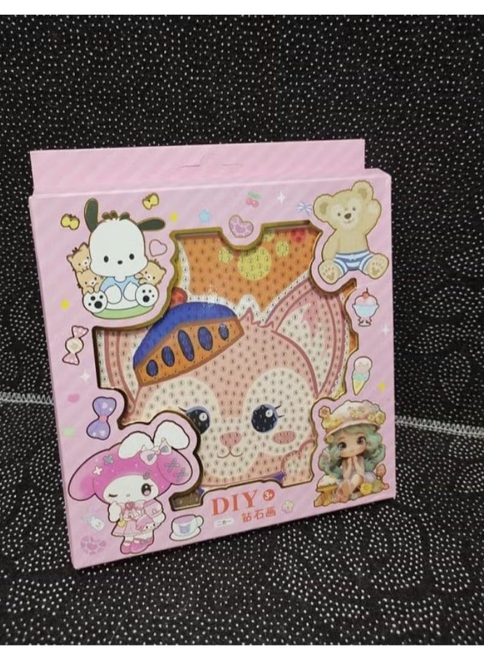 Diamond painting kit for kids to develop concentration and patience skills, and improve hand-eye coordination using the Lina Bell frame  - Image 1