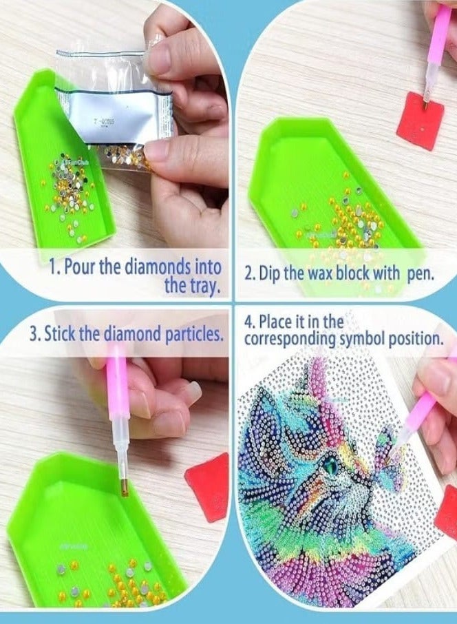 Diamond painting kit for kids to develop concentration and patience skills, and improve hand-eye coordination using the Lina Bell frame  - Image 2