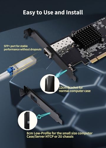 NICGIGA 10Gb SFP PCI-e Network Card, 82599(X520-DA1) Controller, 10Gbps Ethernet Adapter, 10Gbe SFP+ Port, 10G NIC Card, Support Windows/Windows Server/VMware - Image 5