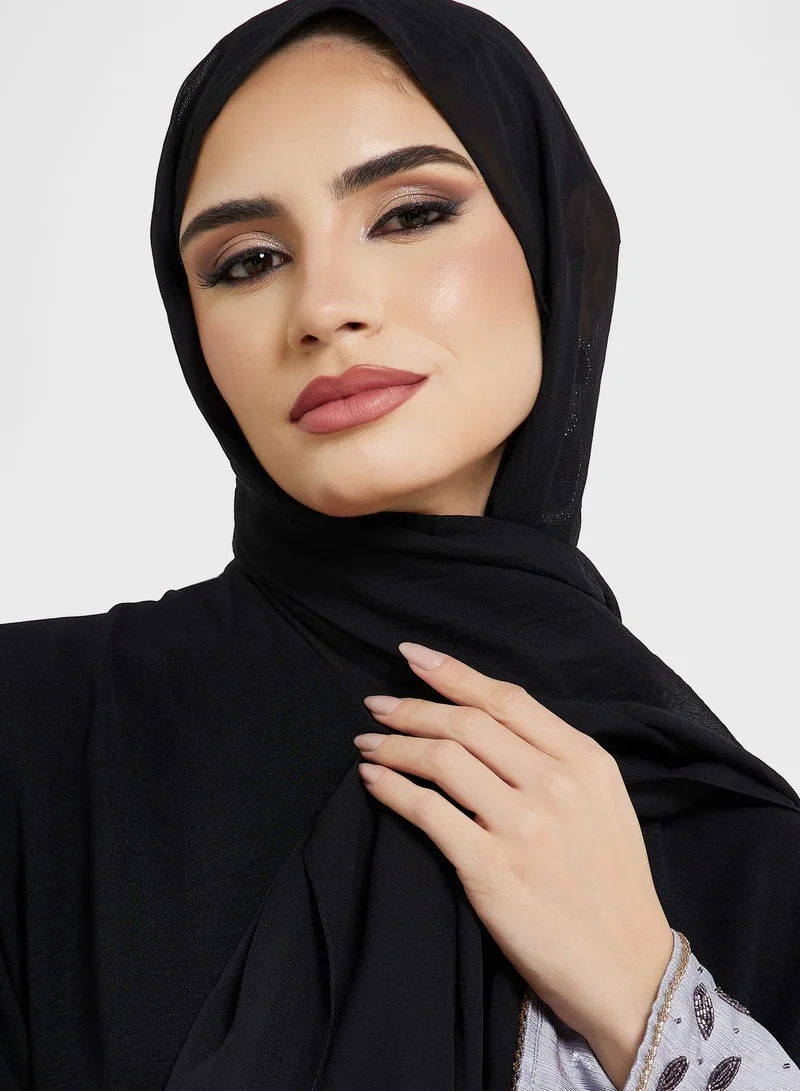Khizana Embellished Detail Abaya With Sheila