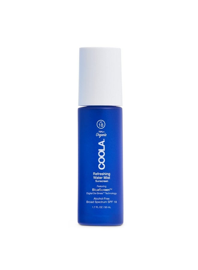 COOLA Organic Refreshing Water Mist Face Moisturizer With Spf 18 Dermatologist Tested Face Sunscreen With Plantderived Bluescreen Digital Destress Technology 1.7 Fl Oz - Image 1