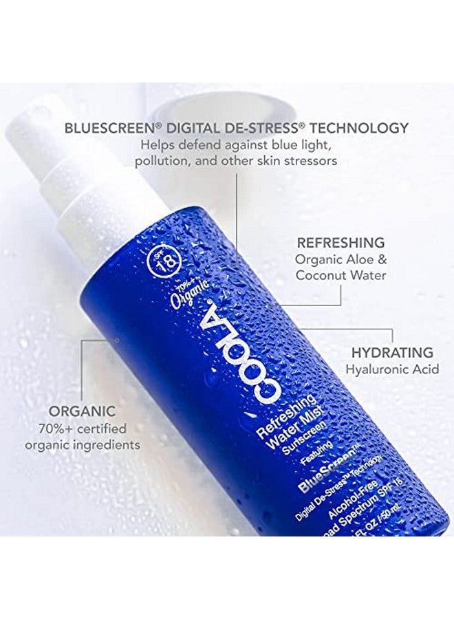 COOLA Organic Refreshing Water Mist Face Moisturizer With Spf 18 Dermatologist Tested Face Sunscreen With Plantderived Bluescreen Digital Destress Technology 1.7 Fl Oz - Image 5