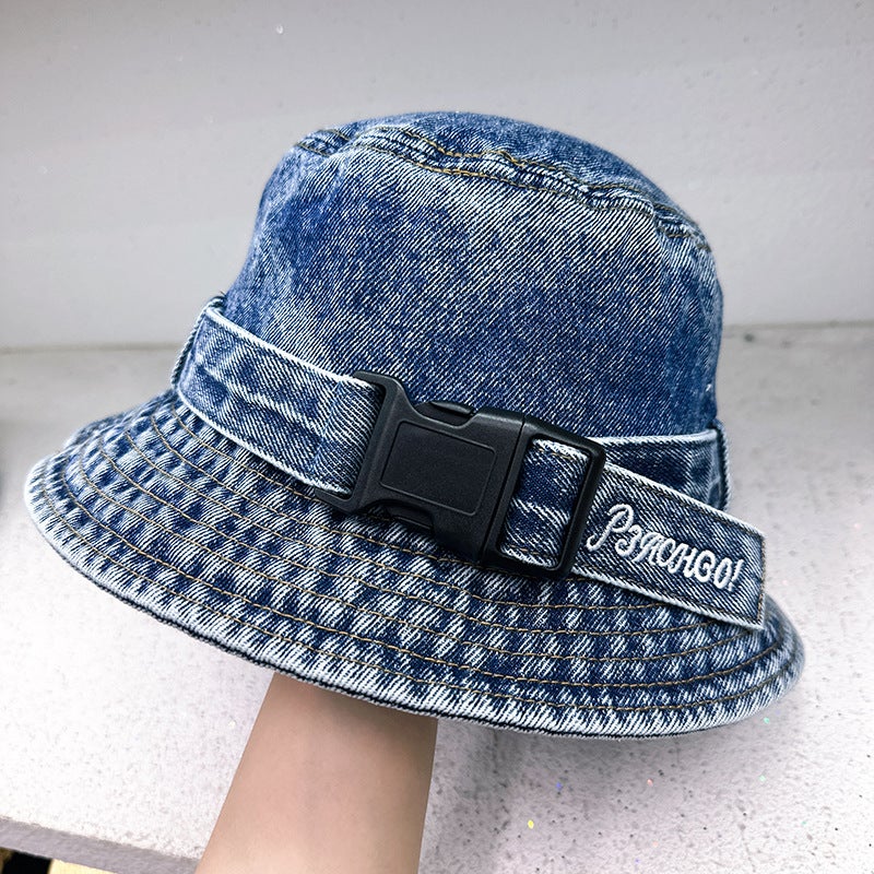 Korean Style Denim Bucket Hat 2026 New Women's Street Fashion - Image 1