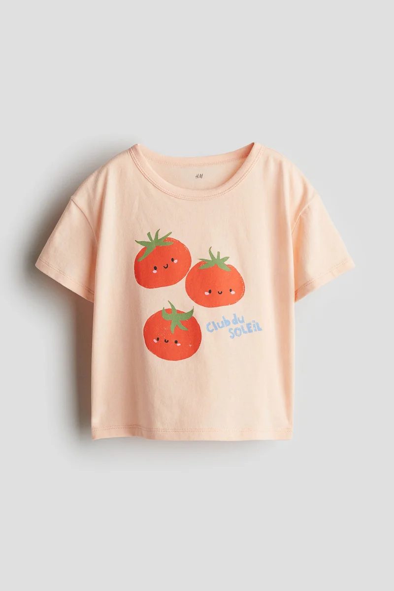 اتش اند ام Printed jersey top