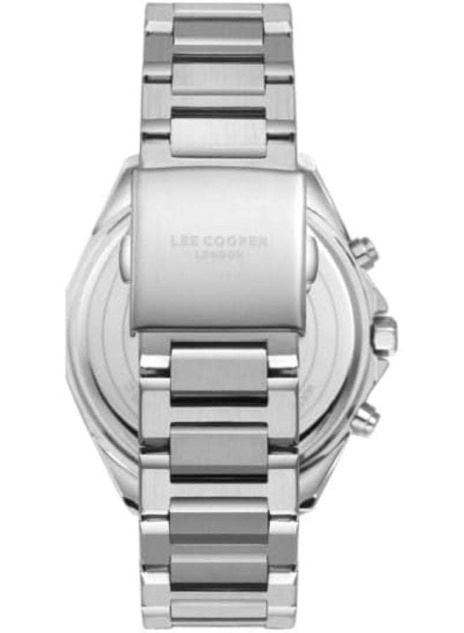 لي كوبر ساعة لي كوبر رجالي بحركة ، شاشة متعددة الوظائف وسوار معدني، أزرق - Image 4