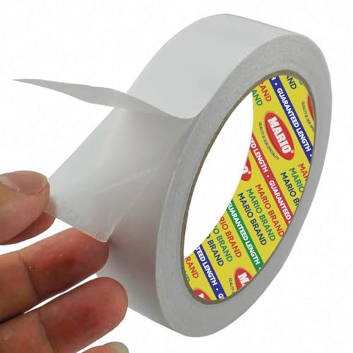 Mario Double Sided Tissue Tape 12mm x 50m – Pack of 2 | Strong Adhesive Picture Mounting Tape for Photo Frames, Crafts, DIY, Paper & Wall Décor | Ultra Thin High Bond Tape - Image 2