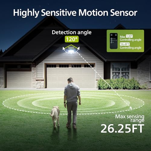 Philips Solar Security Light Outdoor LED 6500K, Solar-Powered Flood Light w/PIR Motion Sensor, Remote Control w/16ft Cable, IP65 Waterproof, 3 Modes (1) - Image 5