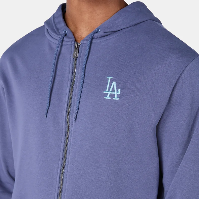 NEW ERA Blue MLB Los Angeles Dodgers League Essential Full Zip Hoodie for Men | Best Price UAE