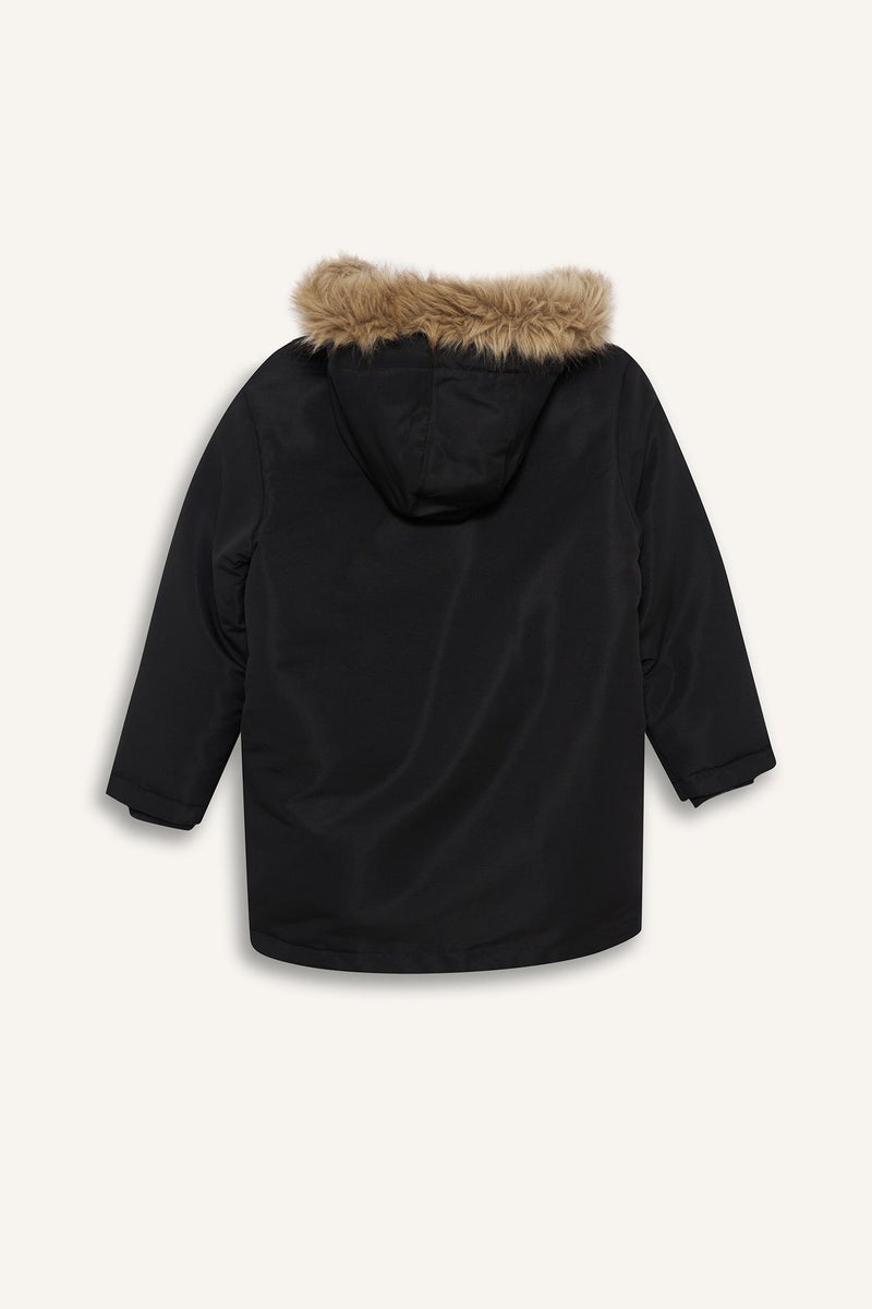 ديفاكتو بالطو اولادي بكابيشون من القطيفة - Image 5