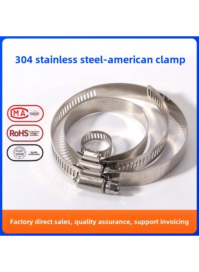 304 Stainless Steel Hose Clamp Hose Clamp Clamp Clamp Clamp Clamp Clamp Clamp Hose American Hose Clamp Communication Clamp Monitoring Clamp-Specification Model:304 Diameter 175-197 Width 12mm  - Image 2