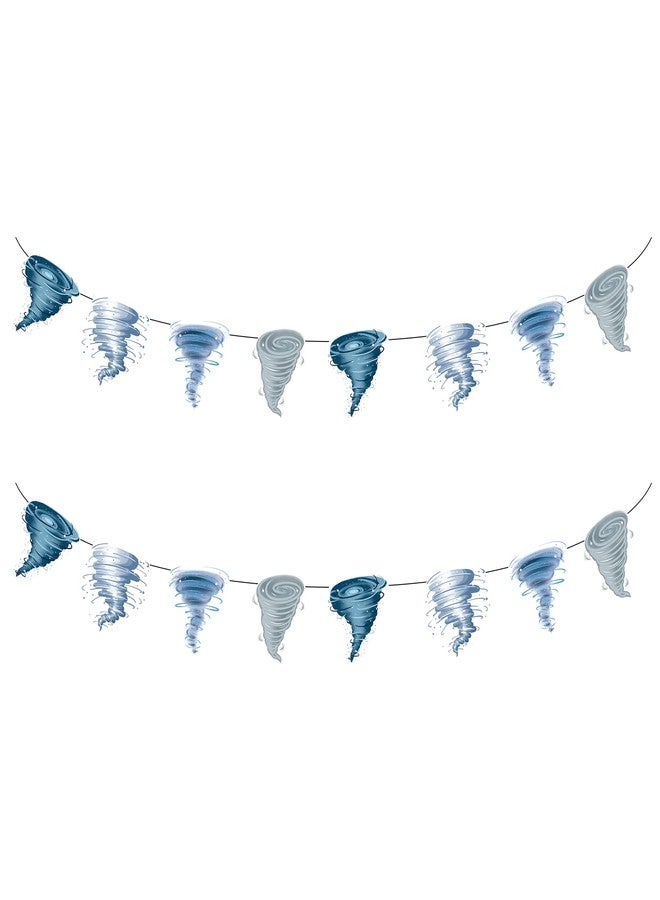 ATSMOICY Weather Themed Tornado Banners - 2 PCS Cardstock Party Supplies for Birthday, Baby Shower, Festivals & More - Image 1