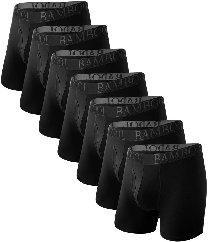 BAMBOO COOL Mens Breathable Underwear Classic Boxer Briefs for Men 3 Pack - Image 1