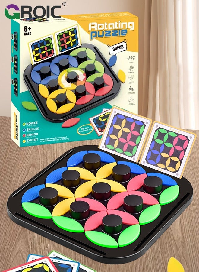 GROIC Puzzle Game for Children, Rotating Puzzle Board - Rotating Jigsaw Puzzle Board Game | Logic Toy, Mind Puzzle, Block Puzzle, Brain Exercise Puzzle for Training Fine Motor Skills - Image 2