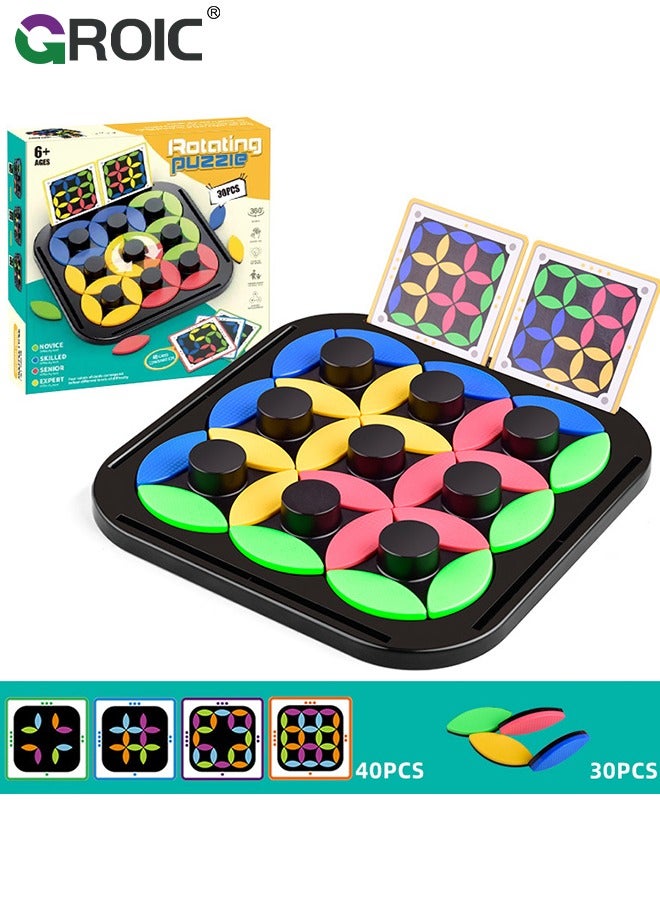 GROIC Puzzle Game for Children, Rotating Puzzle Board - Rotating Jigsaw Puzzle Board Game | Logic Toy, Mind Puzzle, Block Puzzle, Brain Exercise Puzzle for Training Fine Motor Skills - Image 1