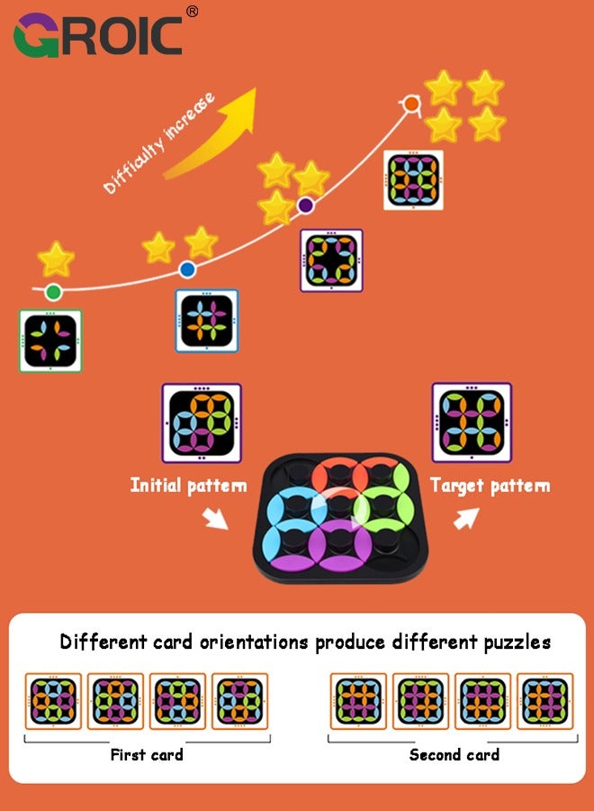 GROIC Puzzle Game for Children, Rotating Puzzle Board - Rotating Jigsaw Puzzle Board Game | Logic Toy, Mind Puzzle, Block Puzzle, Brain Exercise Puzzle for Training Fine Motor Skills - Image 4