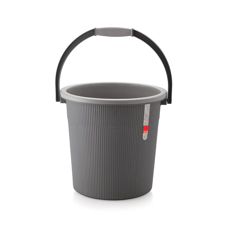 WIAA Bucket with Mug Combo Bathroom Set 20 Liter Bucket 1 Liter Mug Dark Grey - Image 2