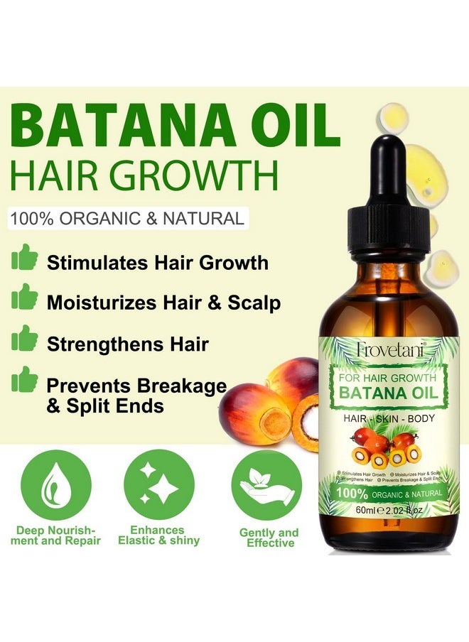 Frovetani Batana Oil for Hair Growth, 100% Pure Organic Cold Press Batana Oil from Honduras, Thicker & Stronger Hair, Eliminate Split Ends, Prevent Hair Loss, Nourishes Scalp Hair and Skin (60ml) (1)  - Image 3