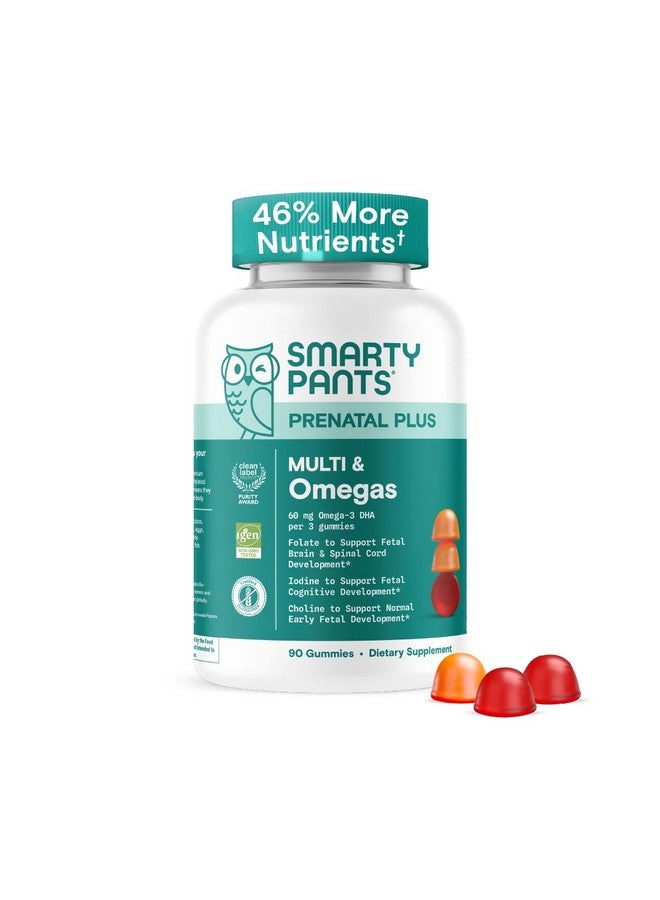 SmartyPants جواهر سمارتى بانس للحوامل - صيغة محسّنة: أوميغا 3 (DHA/EPA)، ميثيلفولات، بيوتين، فيتامين D3، C، فيتامين B12، B6، فيتامين A، K والزنك، خالي من الجلوتين، 90 حبة (إمداد لمدة 30 يوم)  - Image 1
