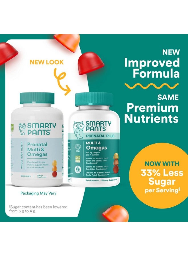 SmartyPants جواهر سمارتى بانس للحوامل - صيغة محسّنة: أوميغا 3 (DHA/EPA)، ميثيلفولات، بيوتين، فيتامين D3، C، فيتامين B12، B6، فيتامين A، K والزنك، خالي من الجلوتين، 90 حبة (إمداد لمدة 30 يوم)  - Image 2
