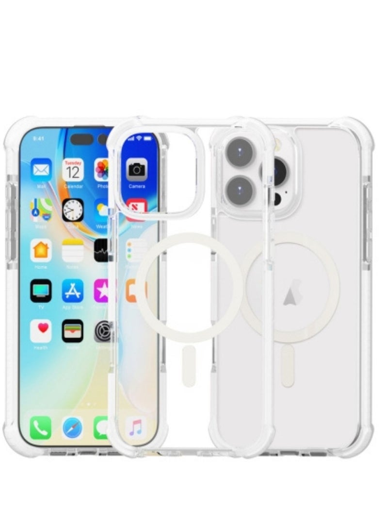 Raxoom iPhone 16 Pro Max MagSafe Case – Clear Magnetic Cover, Slim Transparent TPU, Protection, Scratch-Resistant, Strong Magnet, MagSafe Compatible - Image 1
