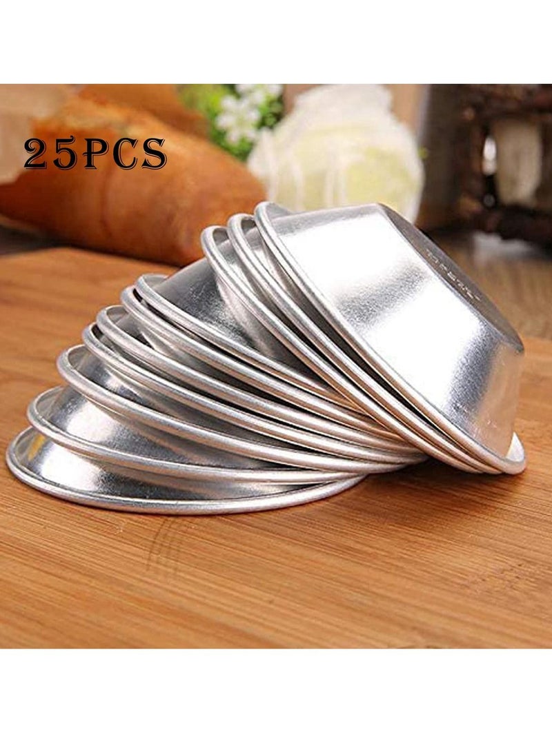 Y&D 25pcs Egg Tart Aluminum Cupcake Cookie Flower Mold Mould Tin Baking Pan Kitchen Reusable DIY Bakeware Tools  - Image 1