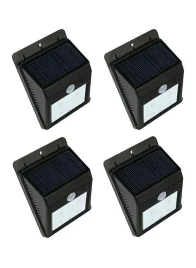 SHOPI 4-Piece Solar Motion Light White, night sensor light 11x11centimeter  - Image 1