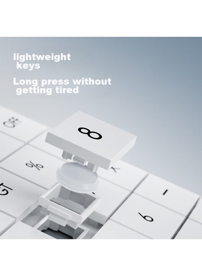 Deli Dual Power Fashion Calculator, Slim Body Tablet Keyboard Desktop Calculator, Office Supplies, White 1589 - Image 1