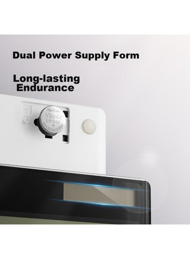 Deli Dual Power Fashion Calculator, Slim Body Tablet Keyboard Desktop Calculator, Office Supplies, White 1589 - Image 2