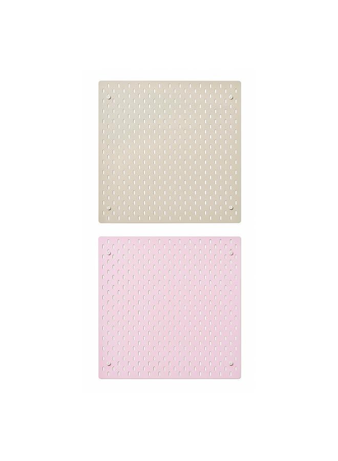 erorex Pegboard, Beige/Pink, 56X56 Cm - Image 1