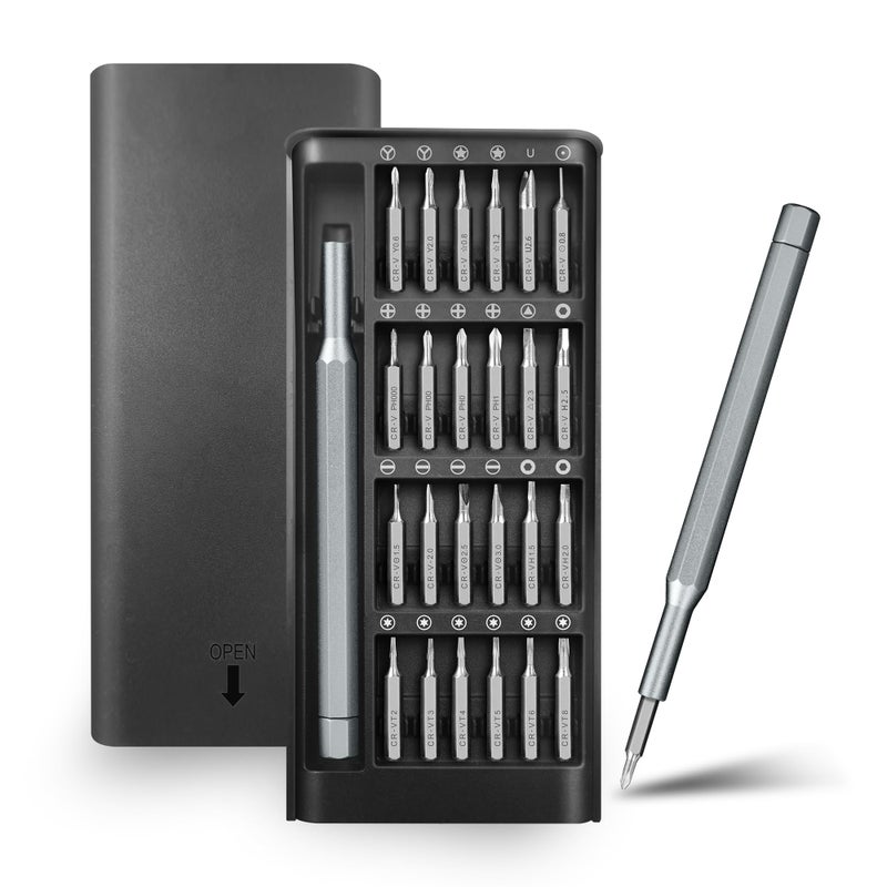 Silbingan 24-in-1 Professional Precision Magnetic Screwdriver Set, Small Screw Driver Set Kit for Fixing Electronics, Mini Tool Kits for Computer Repair, Phone, Watch, Laptop, PCs, Eyeglass- Alloy Tool Steel - Image 1