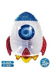 Evisha Space Rocket Space Ship Astronaut Foil Balloon For Astronaut Theme Birthday Party Decoration Kids Birthday Decoration - Image 2