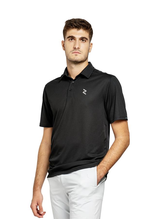 ZAECY Men's Solid Golf Polo Shirt - Image 1