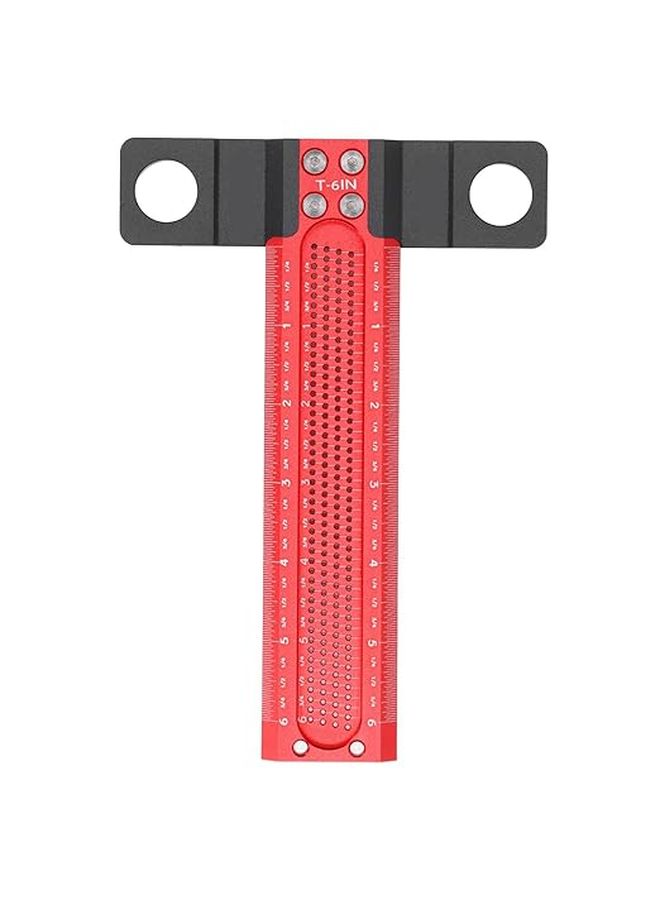 Aluminum Alloy T Type Scriber Gauge Hole Marking Ruler Woodworking Scriber Marking Line Tool For Drill Press Table Saw 6 Inch - Image 1