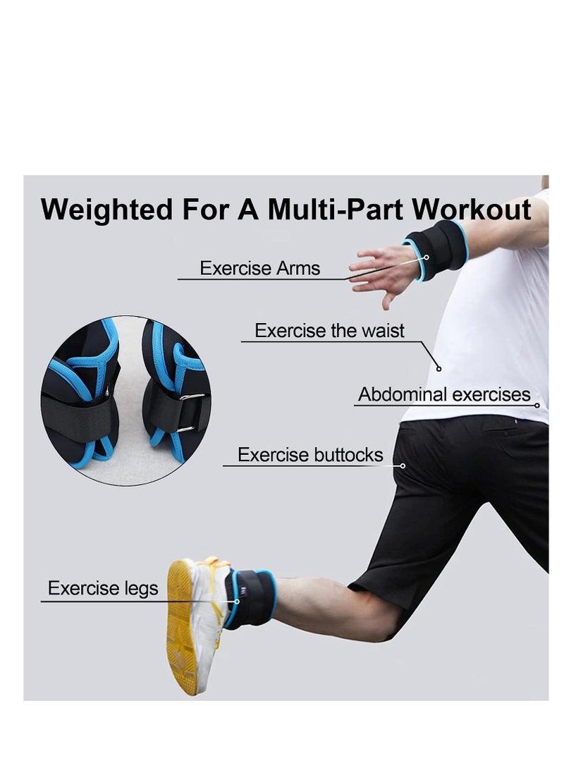 Y&D - Ankle Weights Set, Weighted Sandbag 2 Pcs Wrist Leg Weights, Adjustable for Fitness Jogging Walking Workout, Man, Women - Image 1