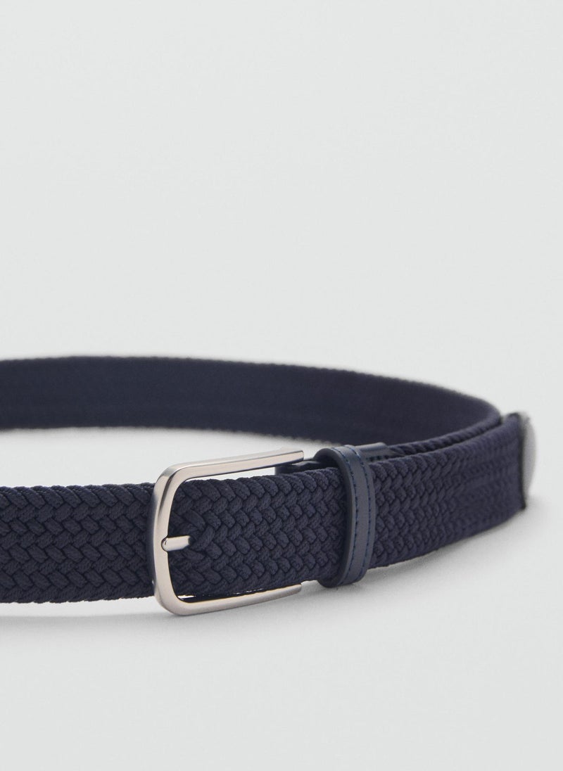Mango Man Braided Elastic Allocated Hole Belt  - Image 2