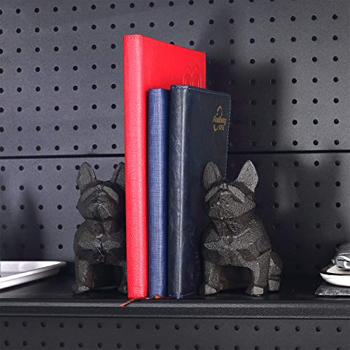 Ambipolar Dog Decor Bookends, Geometric Bookends to Hold Books Heavy Duty for Office Desk, Vintage Antique Black Home Decor, Shelf Decor, Modern Living Room Decor - Image 3