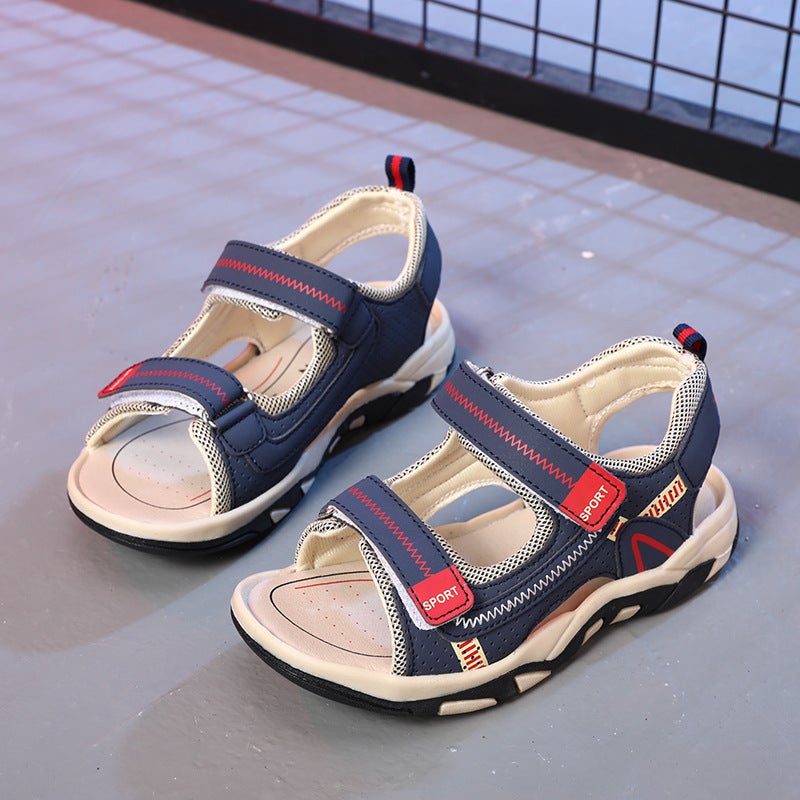 Boys Sandals 2024 Children'S Beach Shoes Korean Style Non-Slip Deodorant Boys Soft Sole Sandals - Image 5