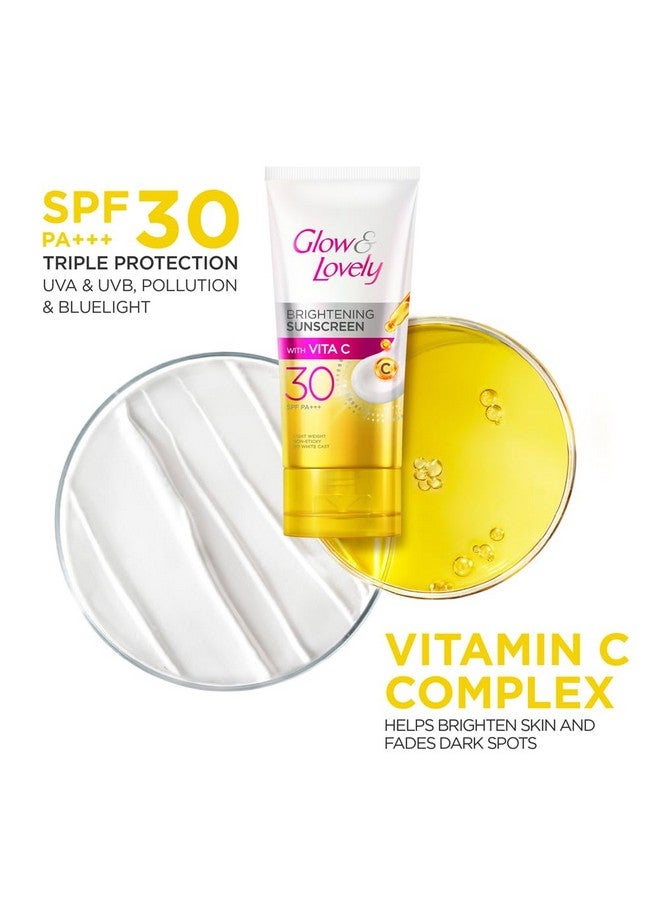 Glow & Lovely Glow and lovely Brightening Sunscreen SPF 30 | Vita C | PA ++++ |Light weight | Non sticky | No White Cast | 50g - Image 2