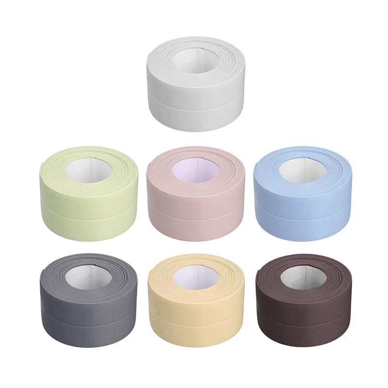 American Anti Leak Waterproof Tape Single Piece 3.3M x 2cm – Self Adhesive Bathroom & Kitchen Seal Strip, Mold Resistant Corner Sealing Tape for Tiles and Shower Edges - Image 1