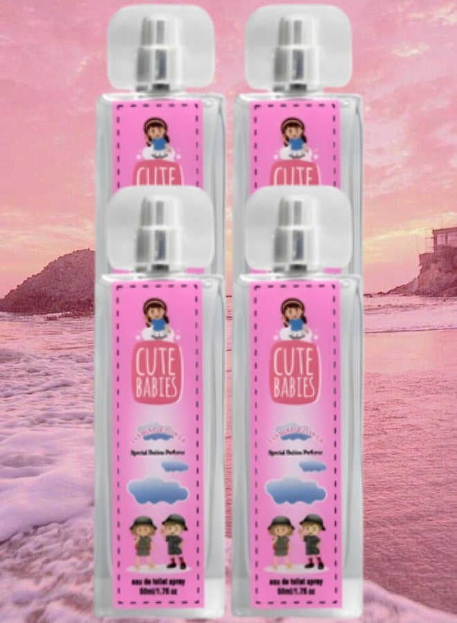 Cute 4 Pieces Babies Jasmine Flower Perfume 50ml EDT - Image 1