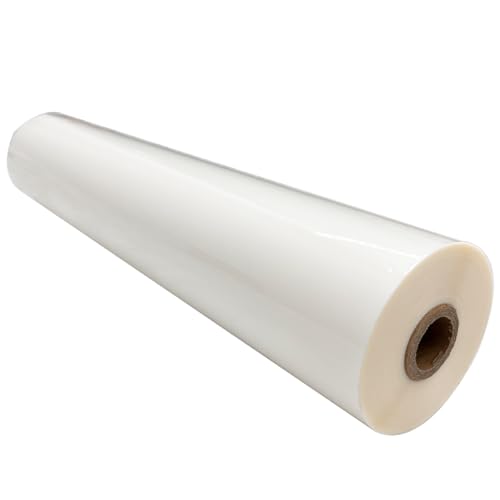 INTBUYING 12.5in x 656ft Glossy BOPP Laminating Film, Thermal Laminate Film Hot Roll Laminating Film, 1" Poly-in Core, 1 mil (28 mic) Thickness, Laminating Sheet Roll for Paper and Photo Laminating - Image 1
