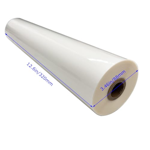 INTBUYING 12.5in x 656ft Glossy BOPP Laminating Film, Thermal Laminate Film Hot Roll Laminating Film, 1" Poly-in Core, 1 mil (28 mic) Thickness, Laminating Sheet Roll for Paper and Photo Laminating - Image 5