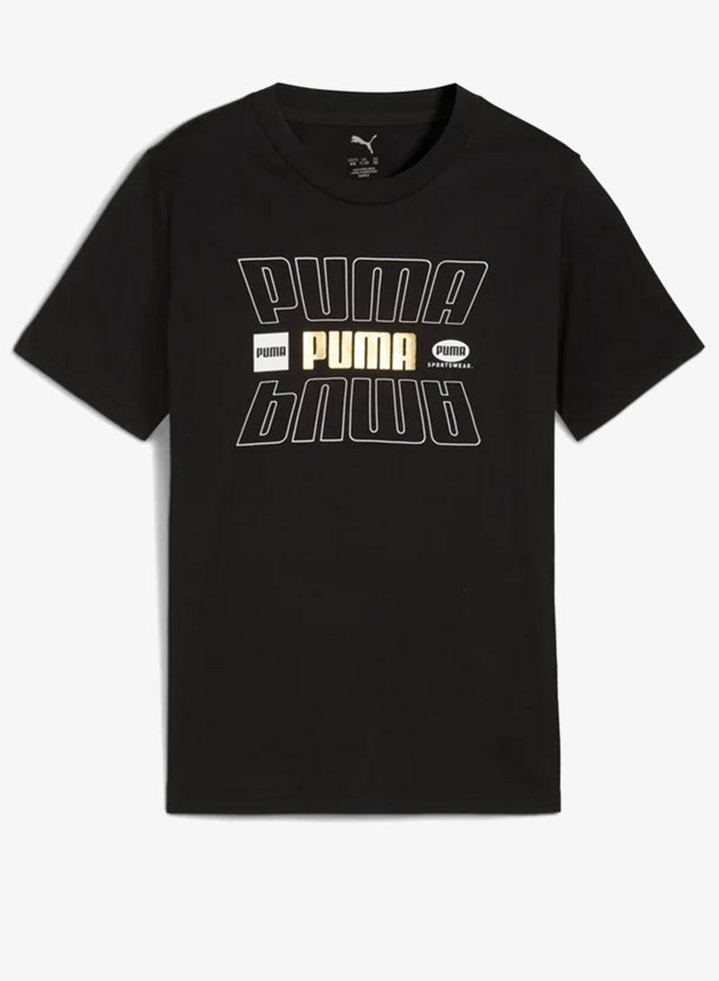 PUMA Youth Essentials Logo Lab Holiday T-Shirt - Image 1