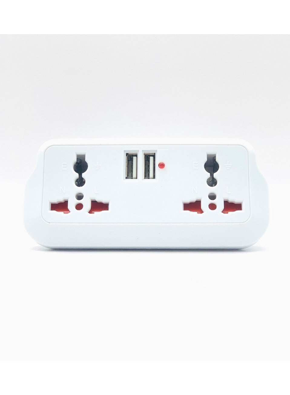 Universal Multi Plug Adapter with 2 Sockets & Dual USB Ports and Extra Socket | 3-Pin Plug | Surge Protection & Safety Features | 2500W | 250V - 50Hz / 60Hz | 13/16 A V | Child Safety Lock