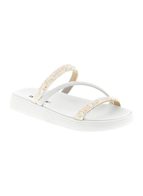 موليكا Moleca Ladies Flat Sandals Off White | Made In Brazil