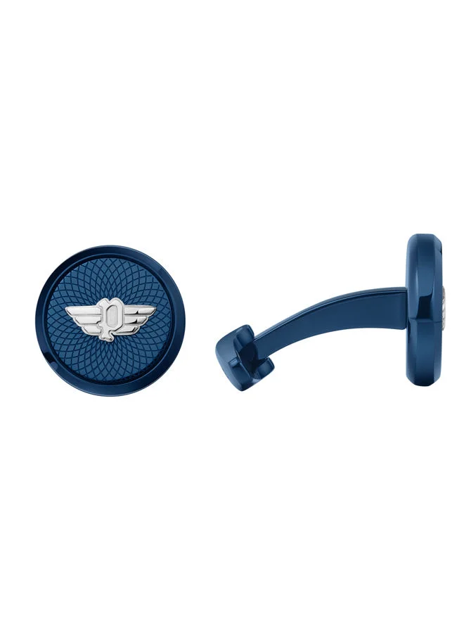 POLICE Extended Cufflink For Men Navy With Stainless Steel LogoPEAGC0004004