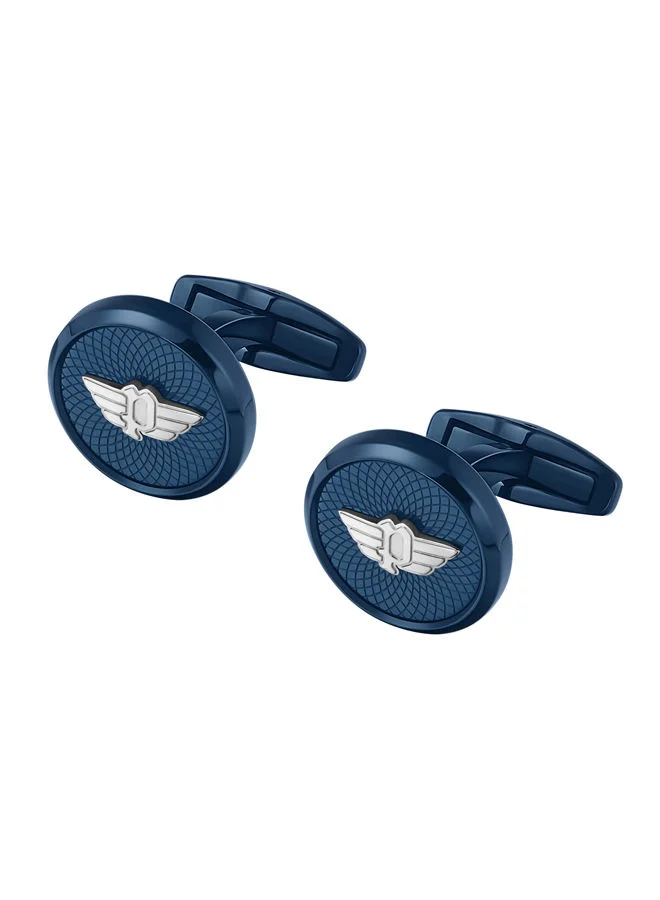 POLICE Extended Cufflink For Men Navy With Stainless Steel LogoPEAGC0004004