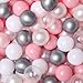 GOGOSO Ball Pit Balls for Toddles Kids Plastic Ballpits Accessories Crush Proof Durable Fun Shape Play Baby Bath Toys215inch 100count Pear WhitePinkGrayClear - Image 2