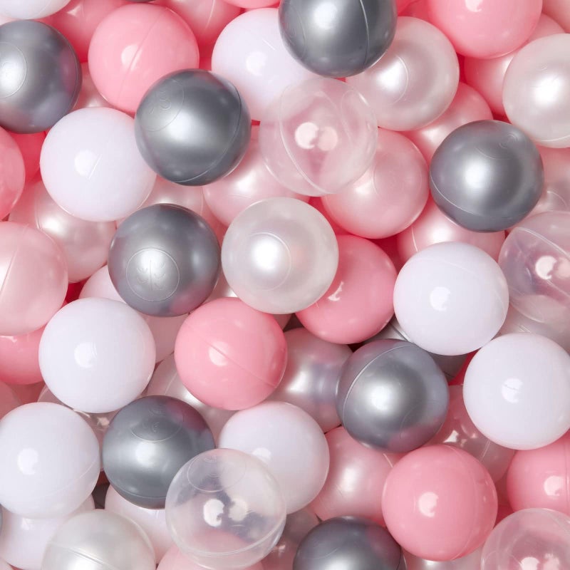 GOGOSO Ball Pit Balls for Toddles Kids Plastic Ballpits Accessories Crush Proof Durable Fun Shape Play Baby Bath Toys215inch 100count Pear WhitePinkGrayClear - Image 3