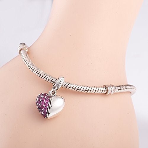 SOUKISS I Love You Charms fit Pandora Charms Bracelet 925 Sterling Silver Love Heart Charm fit Wife Mom Christmas Valentines Mothers Day gift - Image 4